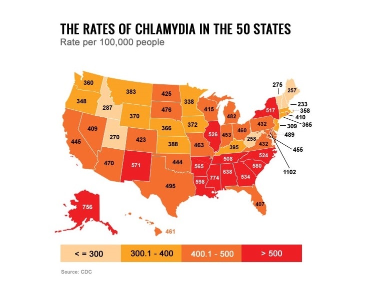 Hidden STD Epidemic Maps Show Infection Rates in 50 States