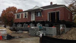 A Norfolk, Virginia house facing the threat of sea rise,