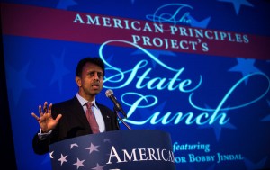 Mr. Jindal spoke in Washington on Thursday. He withdrew a tax overhaul plan for Louisiana after widespread criticism. Credit: Gabriella Demczuk for The New York Times