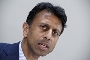 Louisiana Gov. Bobby Jindal talks about his plan for national education reform at a policy breakfast in Washington on Monday.  Credit: J. Scott Applewhite/AP