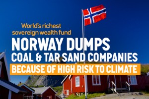 “Norway made all its money on oil, but now it’s dumping its fossil fuel stocks. It’s the Rockefeller of countries,” says Bill McKibben.  Credit: Fossil Free 