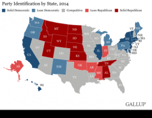 Party identification by state