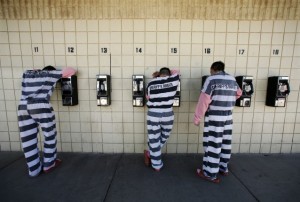 Prisoners on the phone Credit: Associated Press