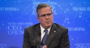 Former Florida Governor Jeb Bush speaks during the Wall Street Journal CEO Council in Washington, DC on Dec. 1, 2014.  Credit: Jim Watson/Agence France-Presse.