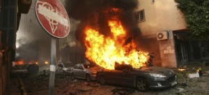 The aftermath of a IED explosion in Beirut. Credit: Reuters