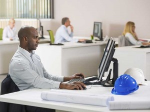 Man sitting at desk