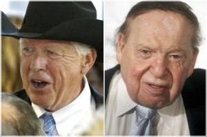 Businessman Foster Friess and Sheldon Adelson Credit: Dennis Van Tine /Keith Srakocic