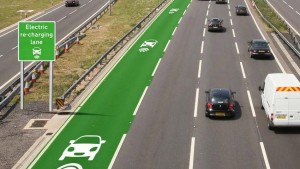 Electric charging lanes could be a reality on English roads within a few years. Credit: Highways England