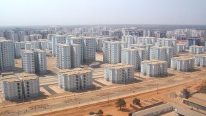 Kilamba New City, developed by Chinese company CITIC, is designed to accommodate 500,000 people and includes 750 eight-story apartment blocks. Credit: Michiel Hulshof and Daan Roggeveen