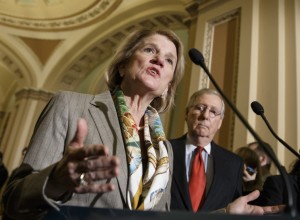 Sen. Shelley Moore Capito, (R-WV) and Senate Majority Leader Mitch McConnell (R-KY) have both come out strongly against the Clean Power Plan. Credit: J. Scott Applewhite