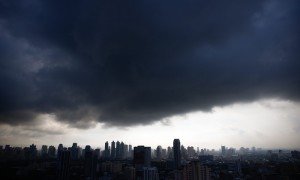 Dark clouds hover over Bangkok. Isoprene emissions can lead to cloud formation, but the results of a study on the subject were clouded by biased and inaccurate reports in the conservative media.  Credit: Diego Azubel/EPA