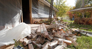 Oklahoma earthquake damage Credit: AP