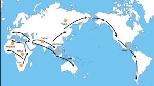 Harmful mutations have accumulated during early human migrations out of Africa. Credit: Image courtesy of Swiss Institute of Bioinformatics