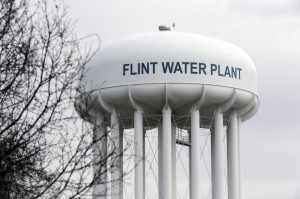 The Flint Water Plant tower is seen, Friday, Feb. 5, 2016 in Flint, Mich. Michigan Gov. Rick Snyder on Friday defended how his office responded to an email flagging a potential link between a surge in Legionnaires' disease and Flint's water, saying an aide asked for further investigation but a state agency did not bring forward the issue again. Credit: AP Photo/Carlos Osorio