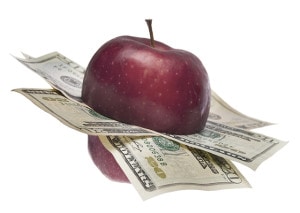 apple with dollars