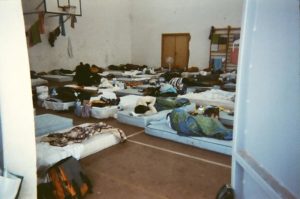 Italian gym turned into a refugee dorm Credit: Vice.com