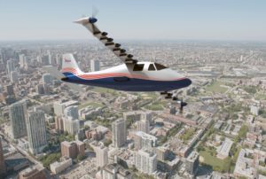  The X-57 will feature 14 electric motors and be quieter than a typical plane. (NASA)