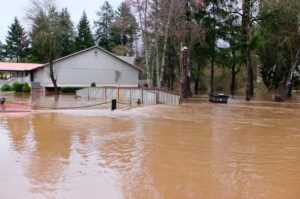 A flooded road in Portland, Oregon. Credit: Tom Good/Flickr