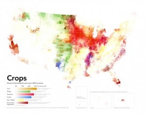 A map showing where various crops are grown across the U.S. Credit: Bill Rankin